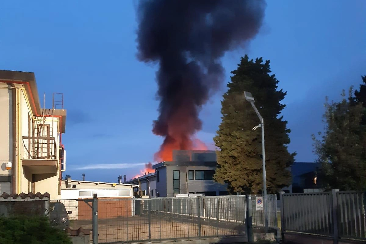 L'azienda in fiamme