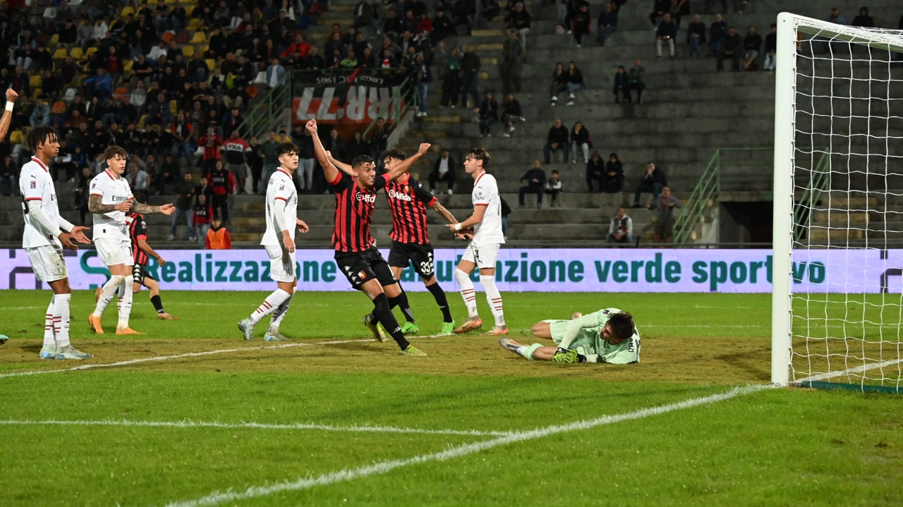 L'esultanza per il gol lucchese (Alcide) L'esultanza per il gol lucchese (Alcide)
