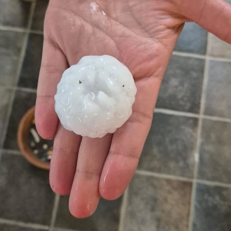 La maxi grandinata a Castiglioncello (Foto Meteo Nord Ovest Toscana)
