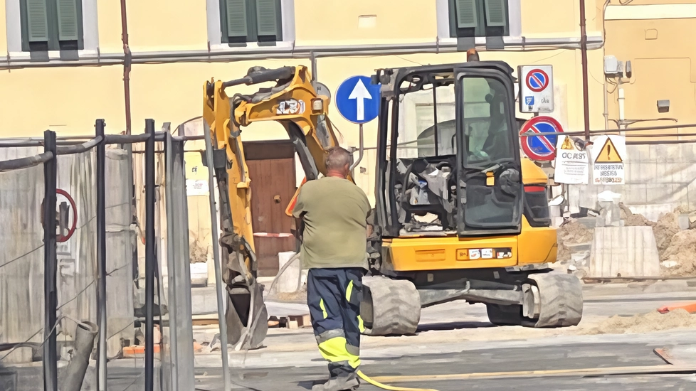I lavori nel centro storico cittadino