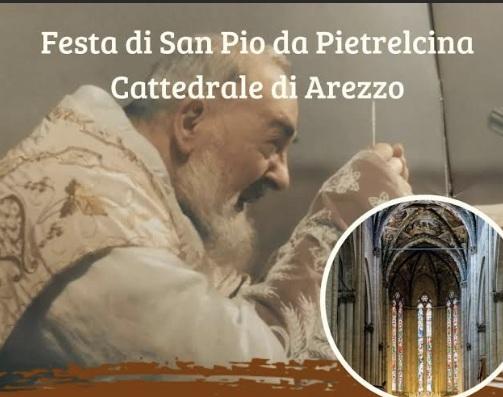 festa di san pio da pietrelcina nella cattedrale di arezzo