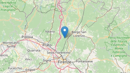 Terremoto in Mugello, epicentro a Vaglia (Foto Ingv) Terremoto in Mugello, epicentro a Vaglia (Foto Ingv)