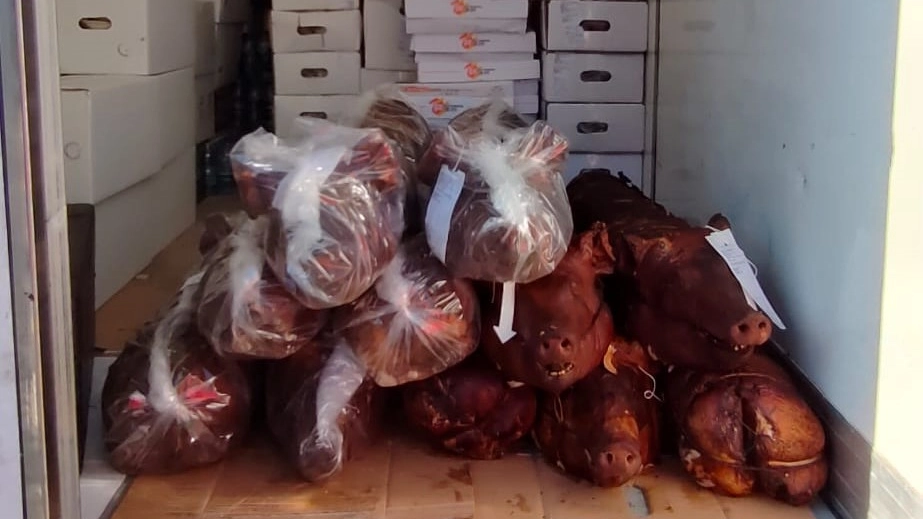 La porchetta nel furgone