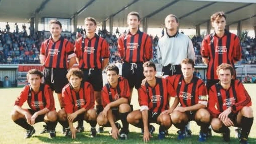 Romano portiere della Sarzanese allo stadio “Miro Luperi“