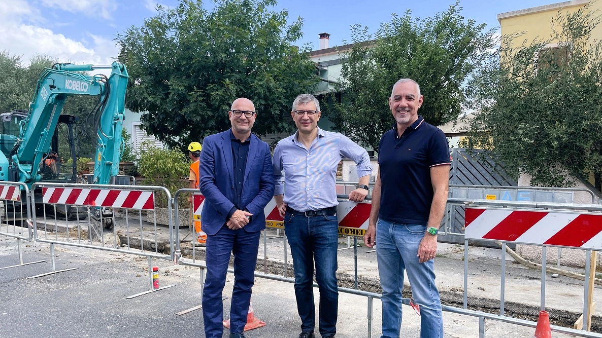 Il sopralluogo sul cantiere