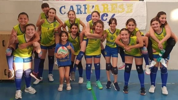 La formazione Under 12 della Carrarese Volley qualificatasi ai campionati italiani La formazione Under 12 della Carrarese Volley qualificatasi ai campionati italiani