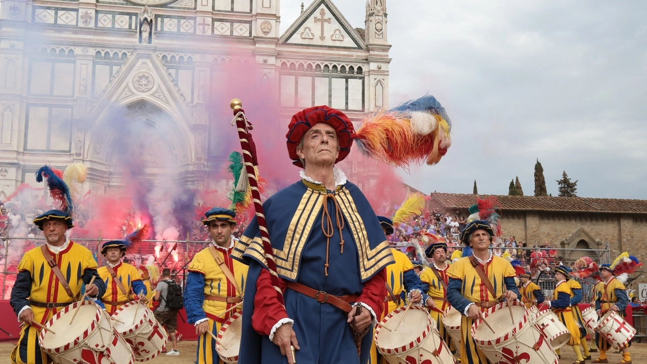 Lo spettacolo del corteo del Calcio storico fiorentino (New Press Photo) Lo spettacolo del corteo del Calcio storico fiorentino (New Press Photo)