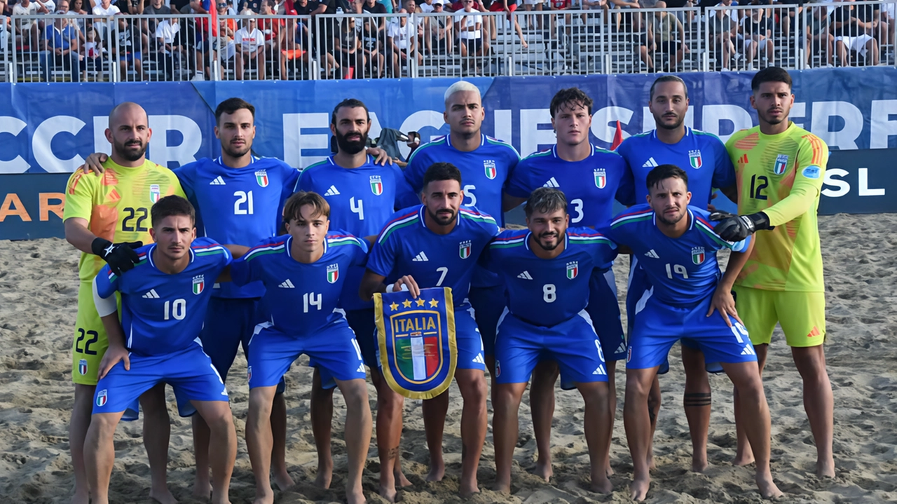 L’Italia dei viareggini che ha battuto ieri anche la Bielorussia al Valenti Stadium