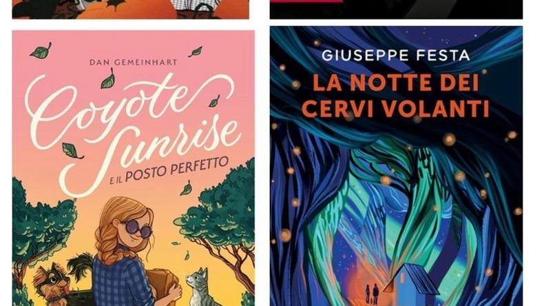 ‘La ragazza della luce’ di Anna Woltz; ‘La notte dei cervi volanti’ di Giuseppe Festa; ‘Coyote Sunrise e il posto perfetto’ di Dan Gemeinhart e ‘Livide zucche’ di Malika Ferdjoukh ‘La ragazza della luce’ di Anna Woltz; ‘La notte dei cervi volanti’ di Giuseppe Festa; ‘Coyote Sunrise e il posto perfetto’ di Dan Gemeinhart e ‘Livide zucche’ di Malika Ferdjoukh