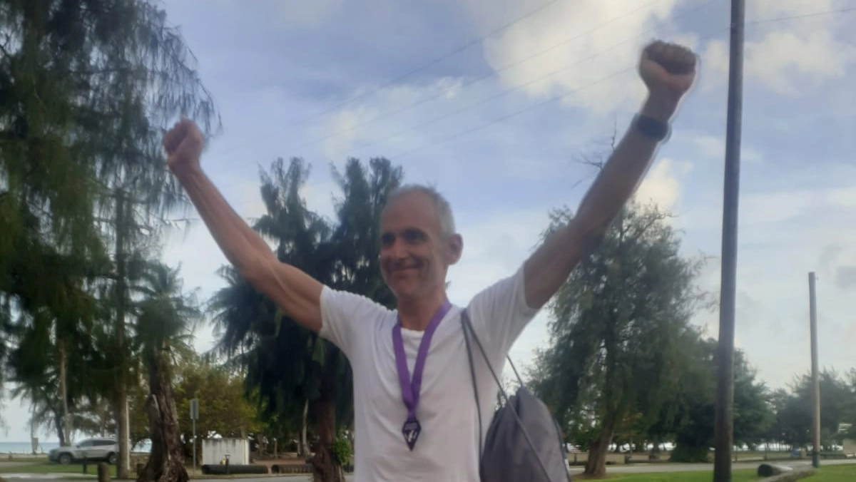 Antonio Mammoli sul podio a Saipan