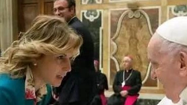 L’incontro fra Michela Cinquilli e Papa Francesco