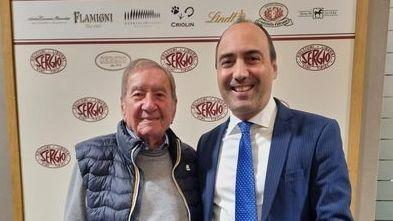 Fiorello Fabbri con il sindaco Calamai Fiorello Fabbri con il sindaco Calamai