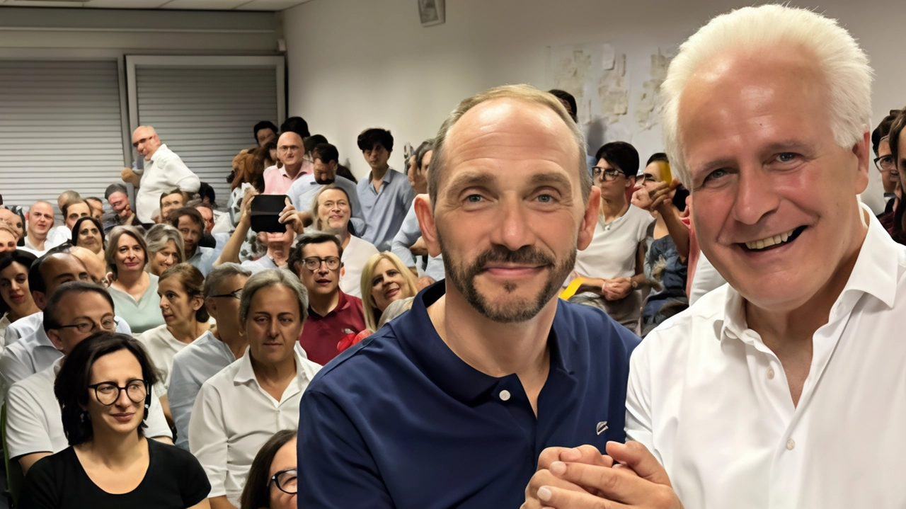 Il governatore Giani con il leader toscano Pd Fossi e Barbara Croci