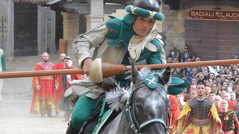 Saverio Montini in sella al suo cavallo, Conte Darco di Gazzara Saverio Montini in sella al suo cavallo, Conte Darco di Gazzara