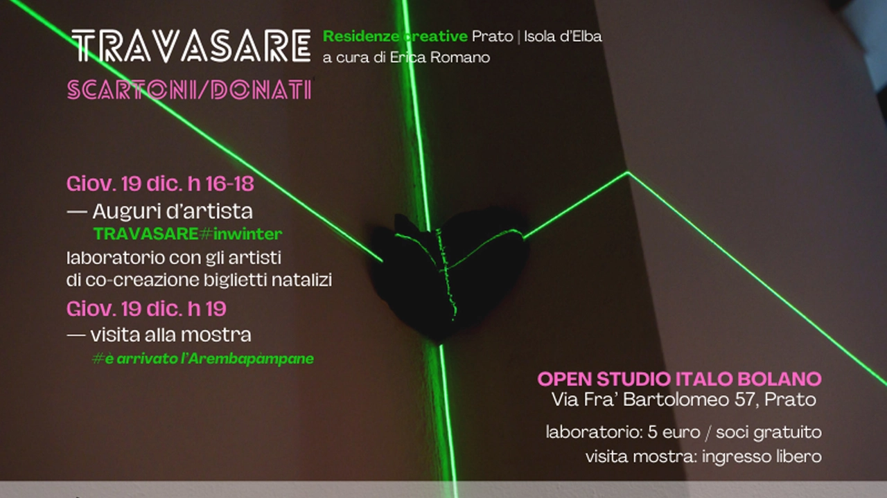 Prato, incontro con laboratorio all'Open Studio Italo Bolano