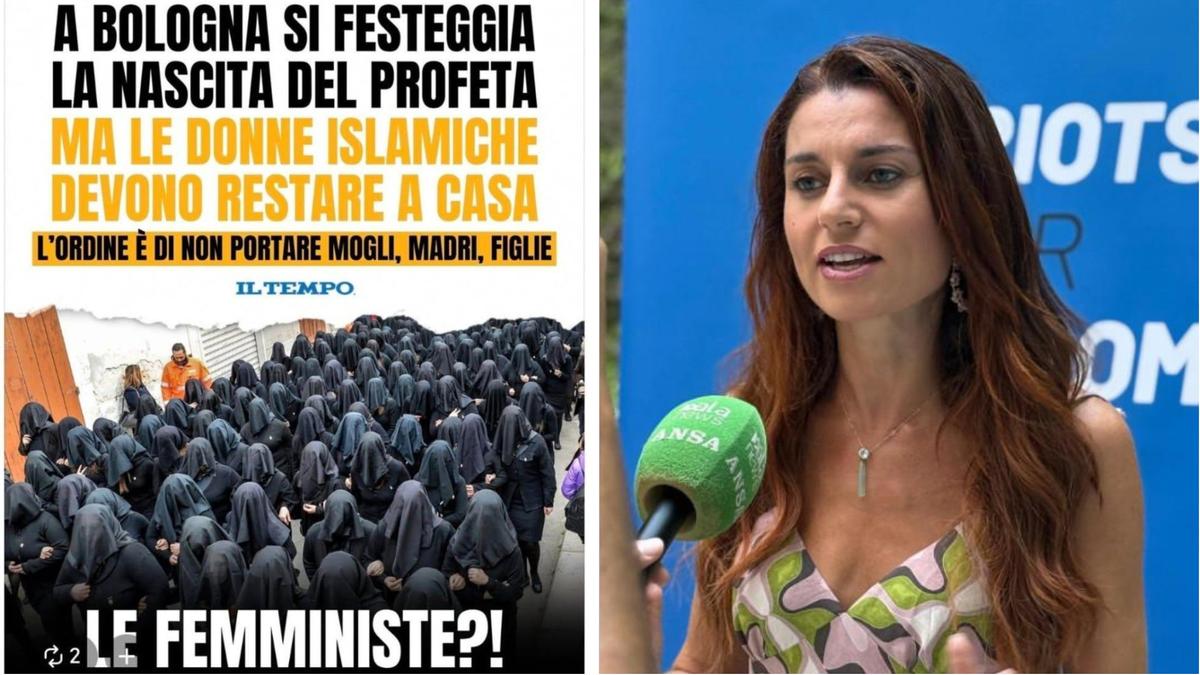 la foto non ritrae donne islamiche ma una processione cristiana ceccardi cancella il post