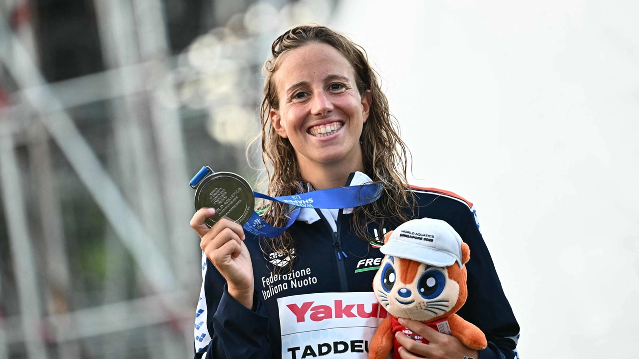 Mondiali di Singapore, Ginevra Taddeucci argento nella 10 km (Foto Ansa) Mondiali di Singapore, Ginevra Taddeucci argento nella 10 km (Foto Ansa)