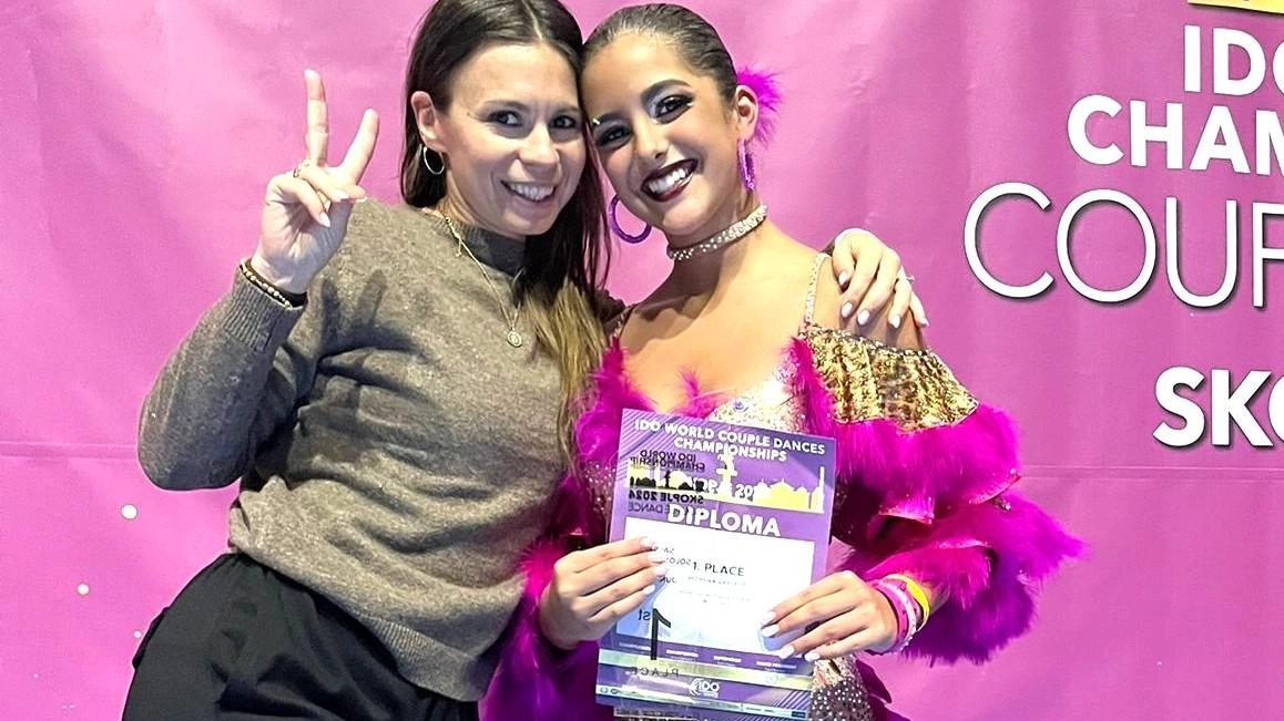 Morena Varlese insieme alla maestra Erica Nannini Morena Varlese insieme alla maestra Erica Nannini