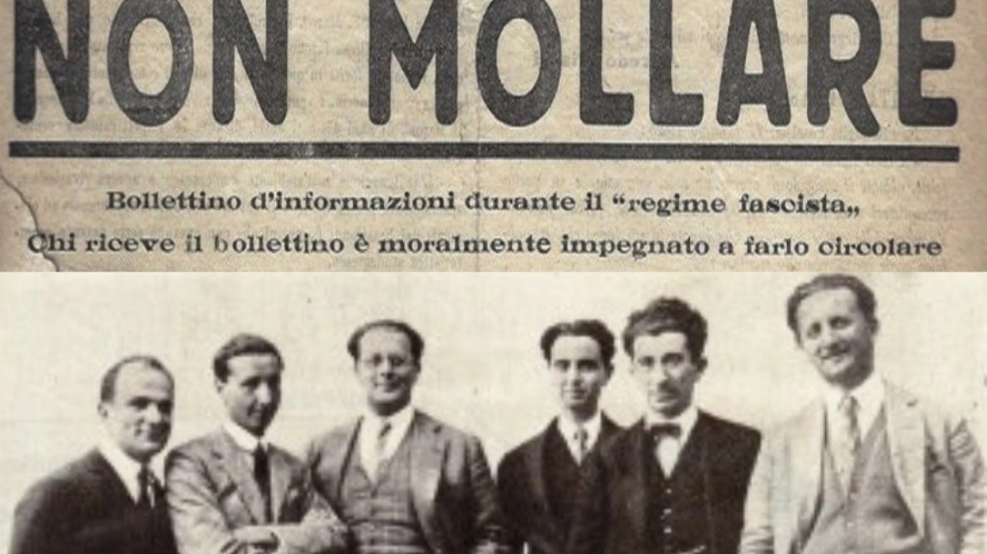 Non mollare, gennaio 1925 con il gruppo che conteneva la redazione del giornale Non mollare, gennaio 1925 con il gruppo che conteneva la redazione del giornale