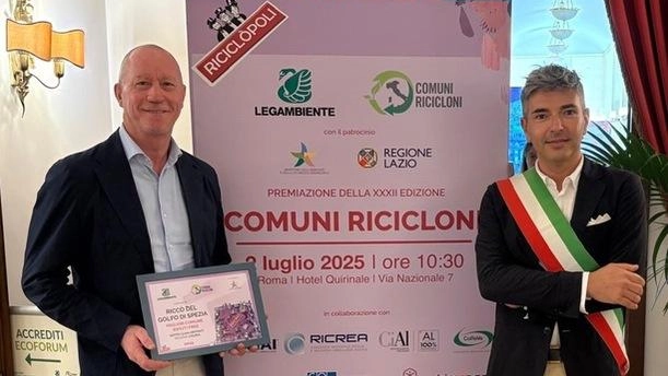 Il Comune di Riccò premiato a Roma nell’ambito della manifestazione nazionale di Legambiente sulla raccolta differenziata