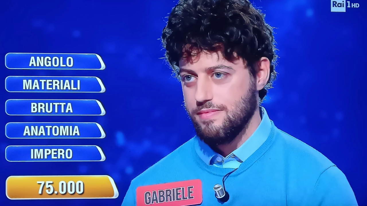 L’Eredità, una ‘ghigliottina’ da 75mila euro vinta dal toscano Gabriele Paolini