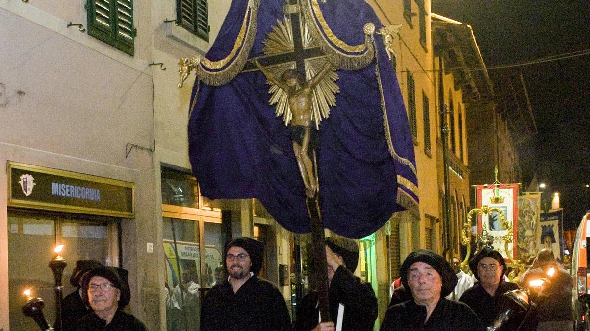 Il corteo storico in una immagine d’archivio Il corteo storico in una immagine d’archivio