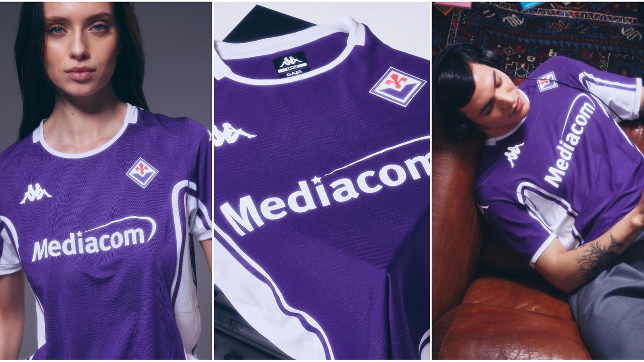 Algumas imagens da nova camisa da Fiorentina para a temporada 2025/2026