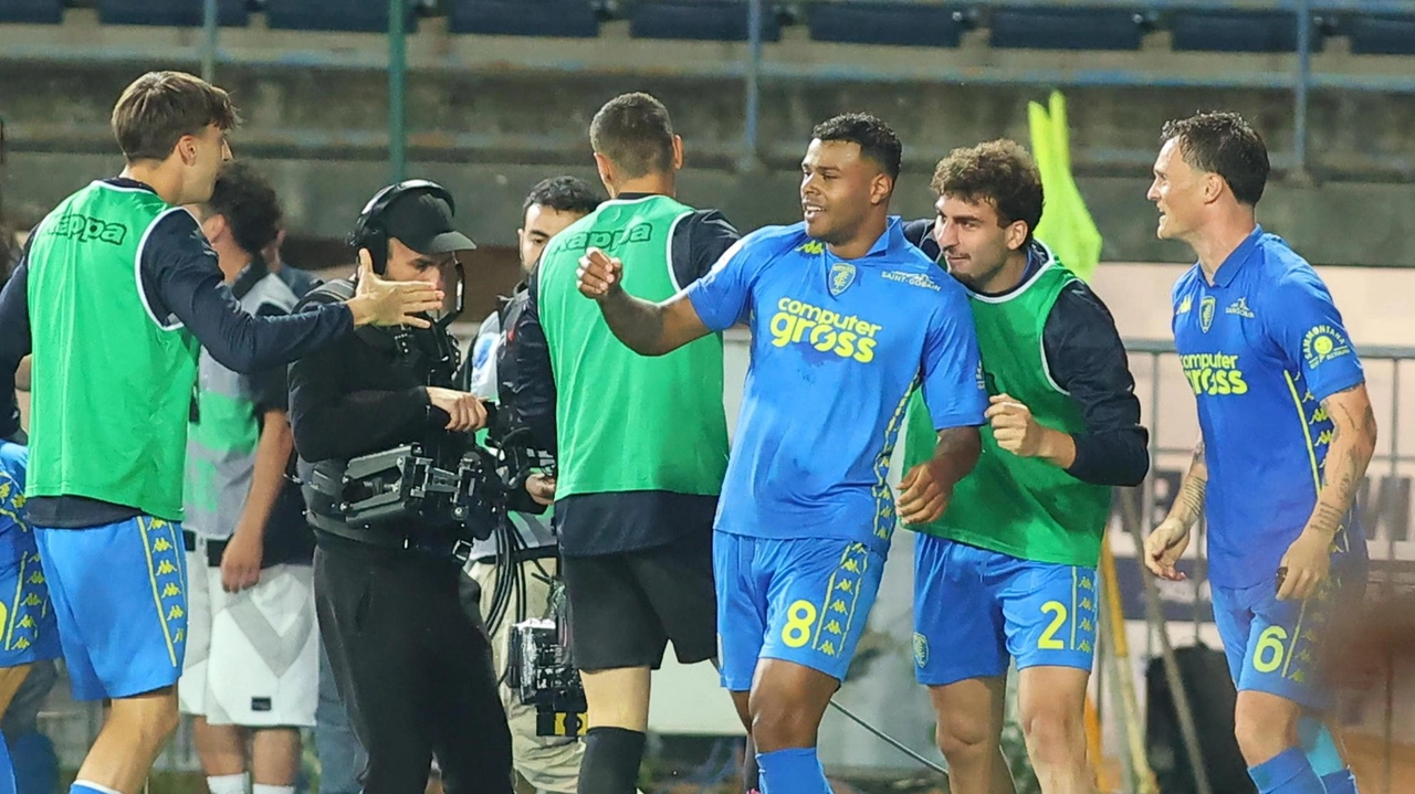 L’esultanza di Anjorin dopo il gol vittoria contro il Parma (Foto Gasperini/Germogli) L’esultanza di Anjorin dopo il gol vittoria contro il Parma (Foto Gasperini/Germogli)