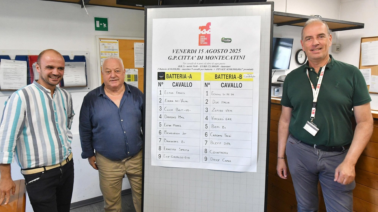 Le batterie sorteggiate per il Gp di Ferragosto 2025 (Rosellini) Le batterie sorteggiate per il Gp di Ferragosto 2025 (Rosellini)