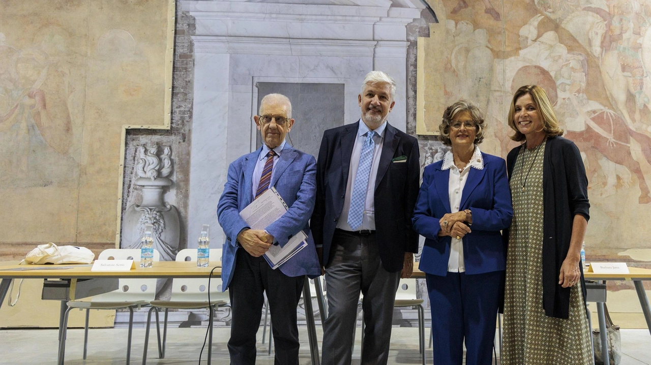 Da sinistra Salvatore Settis, Andrea Maestrelli, Cristina Acidini e Barbara Jatta Da sinistra Salvatore Settis, Andrea Maestrelli, Cristina Acidini e Barbara Jatta