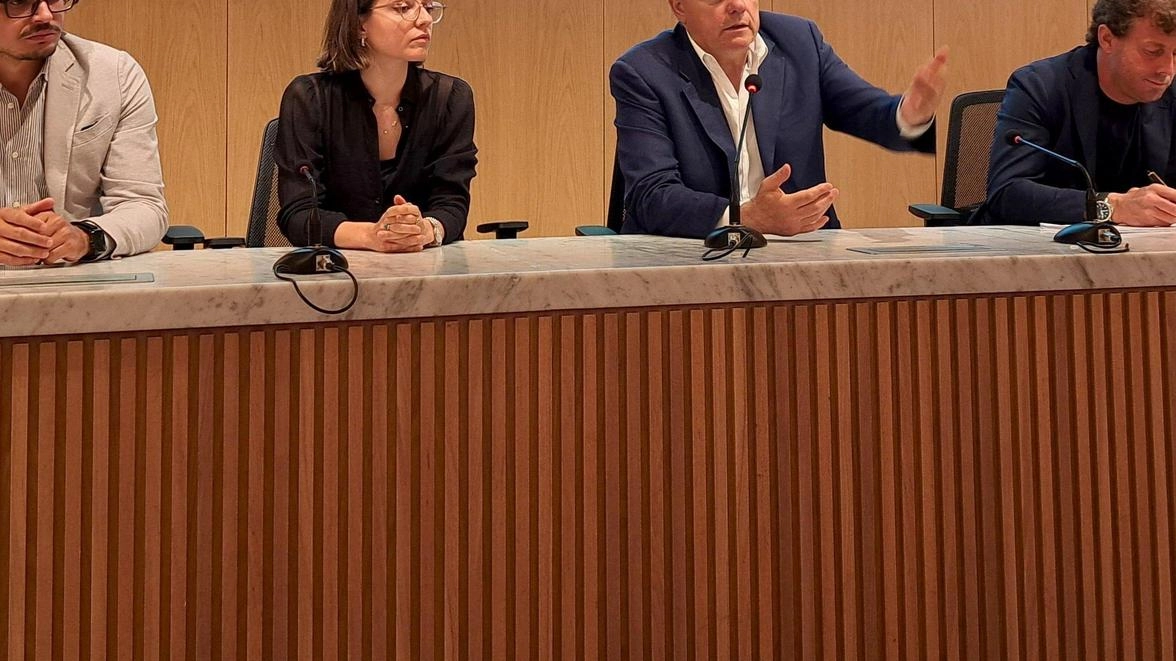 Da sinistra l’assessore Marcucci, Baroni (Soprintendenza), il sindaco Giovannetti e l’architetto Tommasi durante la presentazione del progetto Da sinistra l’assessore Marcucci, Baroni (Soprintendenza), il sindaco Giovannetti e l’architetto Tommasi durante la presentazione del progetto