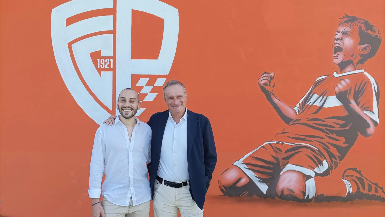 L’artista Lorenzo Di Bari e il presidente Sergio Iorio