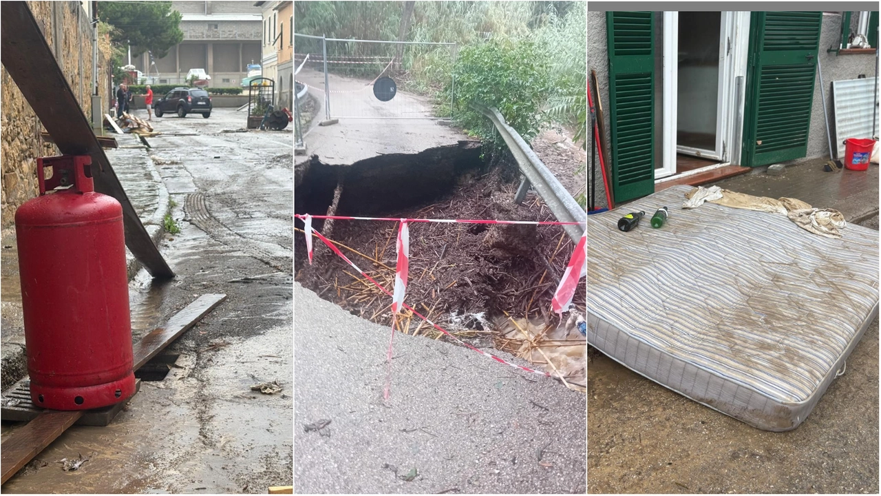 Alcune immagini dei danni causati dal maltempo all'Elba Alcune immagini dei danni causati dal maltempo all'Elba