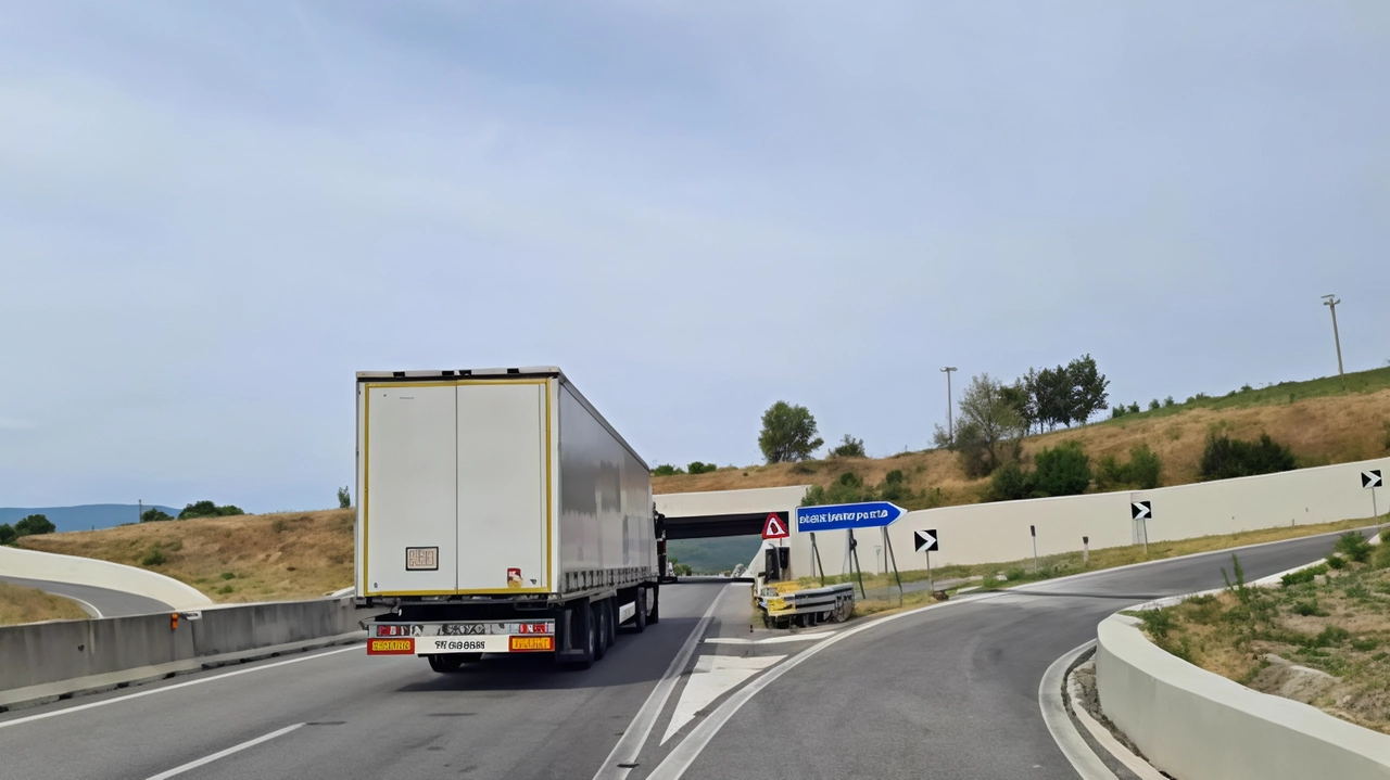 Un mezzo sulla E45 Un mezzo sulla E45