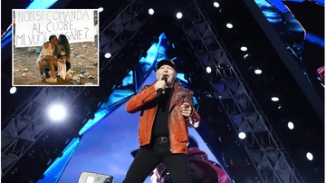 ‘Senza parole’, tra migliaia di persone: Samuele chiede a Elena di sposarlo durante il concerto di Vasco