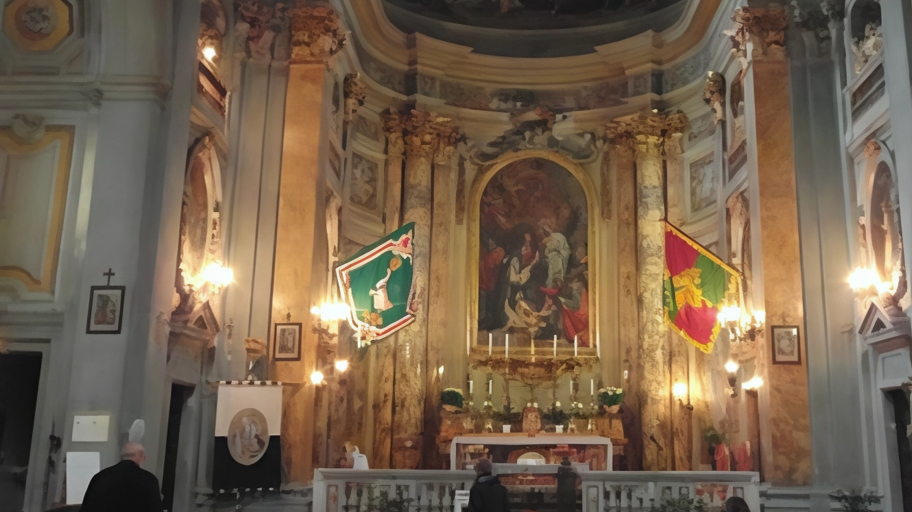 Restaurata la chiesa dei senesi. Santa Caterina in via Giulia a Roma con la Balzana sotto Romolo e Remo