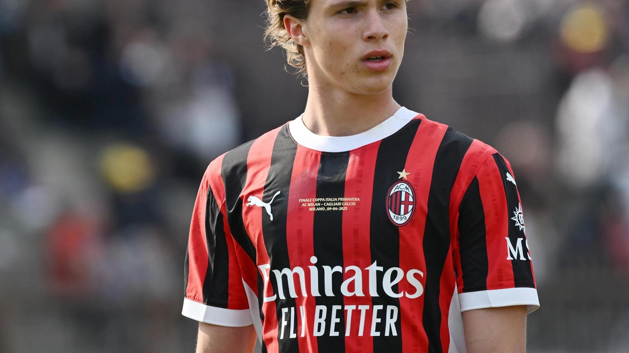 Christian Comotto con la maglia del Milan
