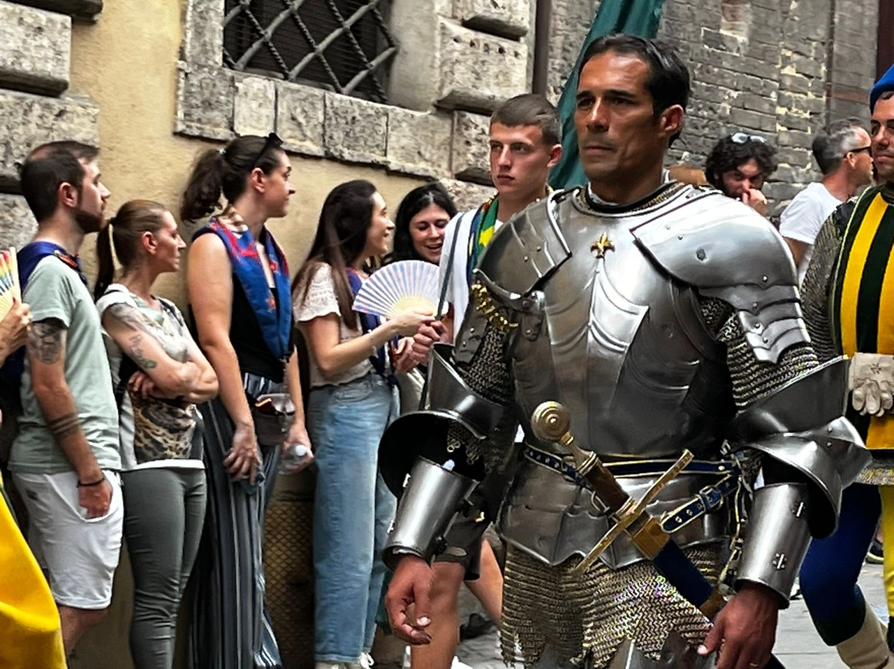 Bernardo Corradi nel corteo storico