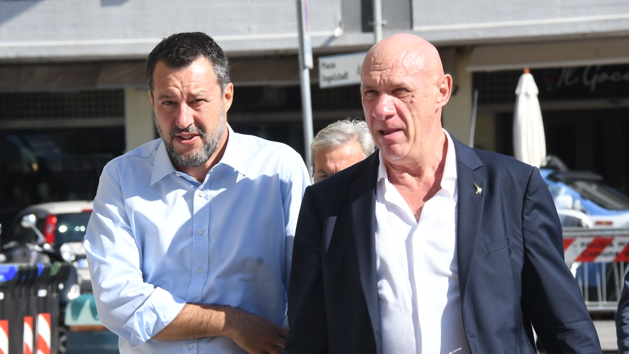 Nicola Pieruccini con il leader del Caroccio Matteo Salvini Nicola Pieruccini con il leader del Caroccio Matteo Salvini