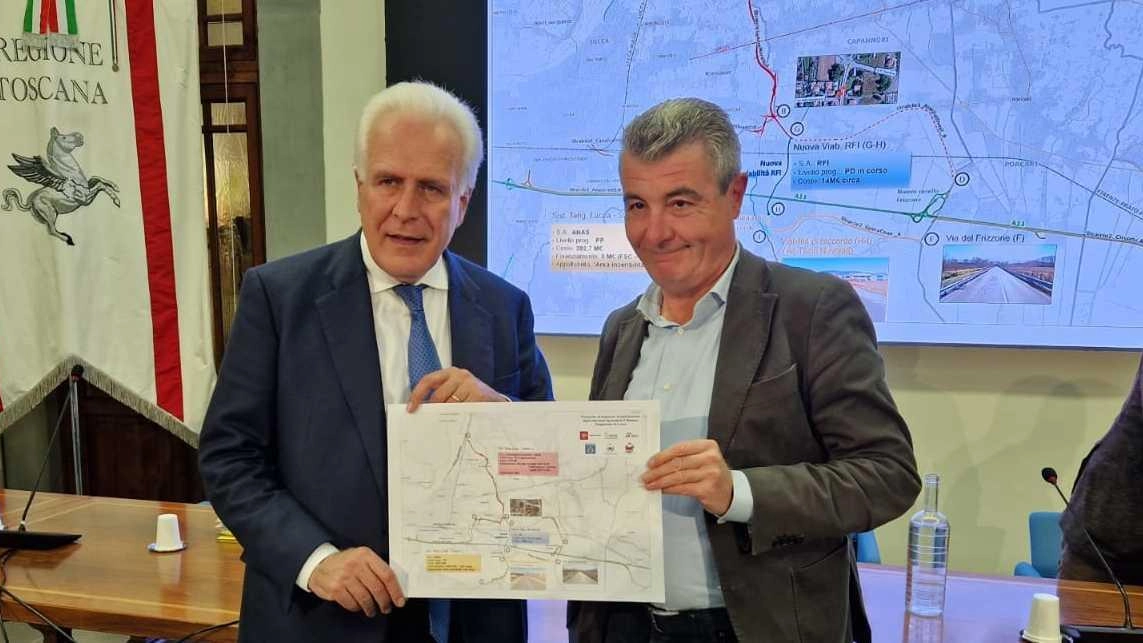 Il presidente Giani e l’assessore Baccelli dopo il via libera in giunta regionale Il presidente Giani e l’assessore Baccelli dopo il via libera in giunta regionale