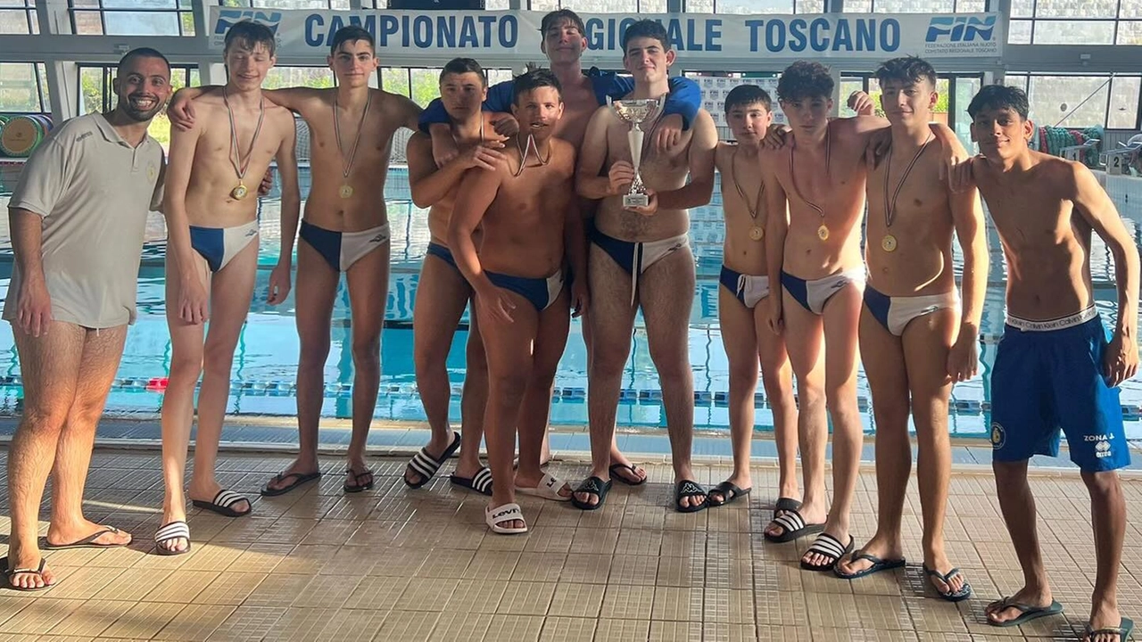 I pallanotisti dell'Azzurra campioni toscani di categoria
