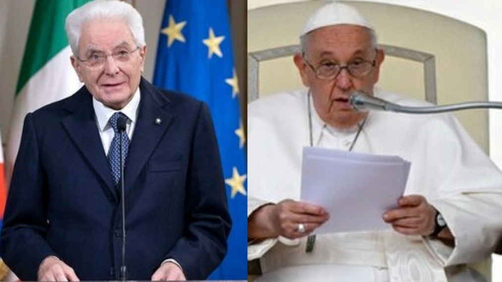 Il presidente Sergio Mattarella e Papa Francesco Il presidente Sergio Mattarella e Papa Francesco