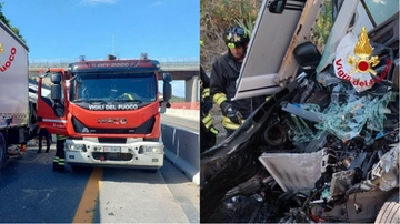 Incidente in A1 oggi, scontro tra camion e un camper tra Firenze Sud e Incisa. Bimba estratta dalle lamiere