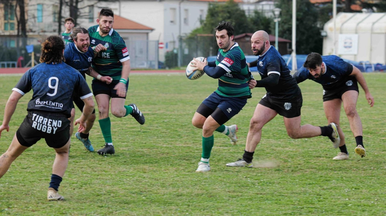 Un momento del match fra Tigers e Tirreno Un momento del match fra Tigers e Tirreno