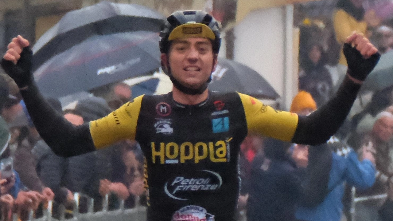 Il vincitore dello scorso anno Michael Belleri. Il ciclista lombardo. sarà ai nastri di partenza anche oggi