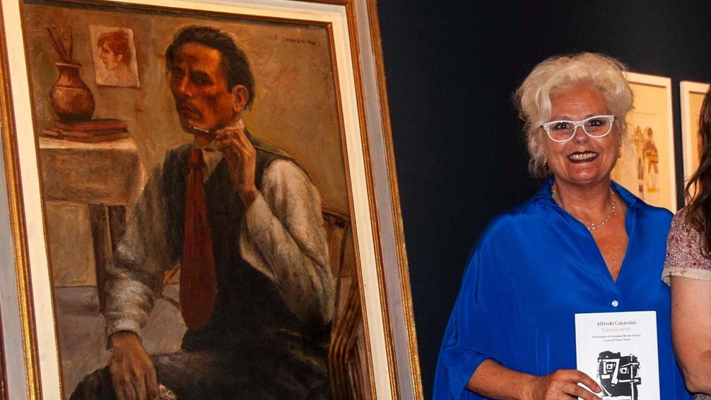 Elena Martinelli, animatrice della Fondazione Catarsini, di cui è appena finita una mostra a villa Paolina
