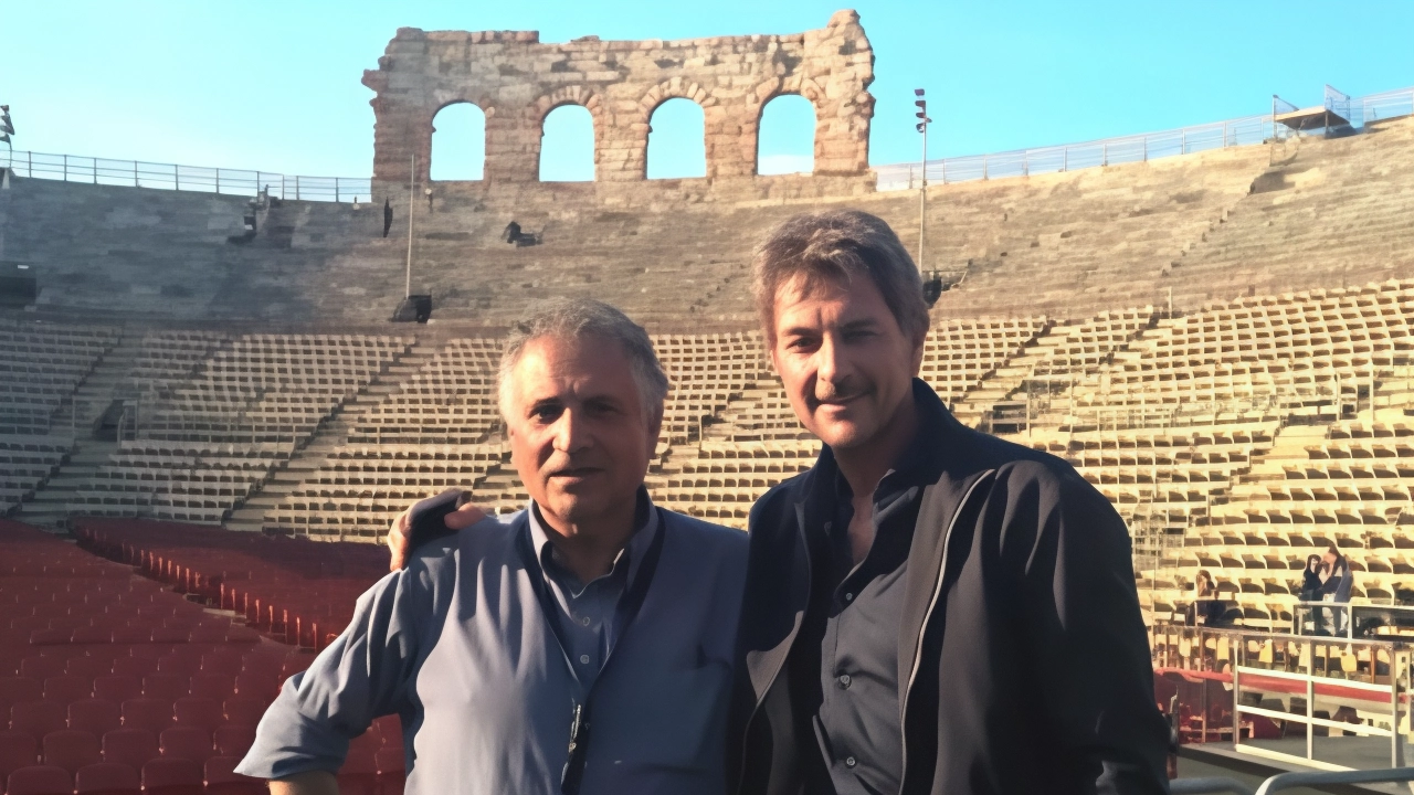 Il regista Giuseppe Ferlito insieme a Roberto Farnesi Il regista Giuseppe Ferlito insieme a Roberto Farnesi