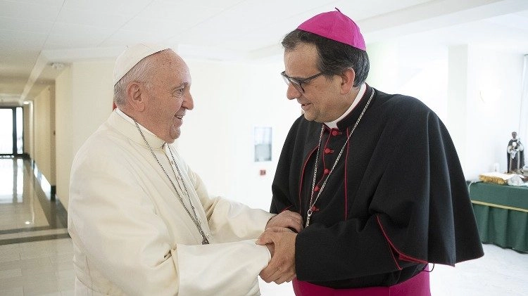 Papa Francesco con il cardinale Lojudice Papa Francesco con il cardinale Lojudice