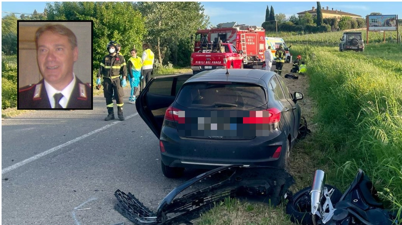 Nel riquadro la vittima, ex comandante della stazione dei carabinieri di Gambassi Terme, Massimo Pignataro, 63 anni Nel riquadro la vittima, ex comandante della stazione dei carabinieri di Gambassi Terme, Massimo Pignataro, 63 anni