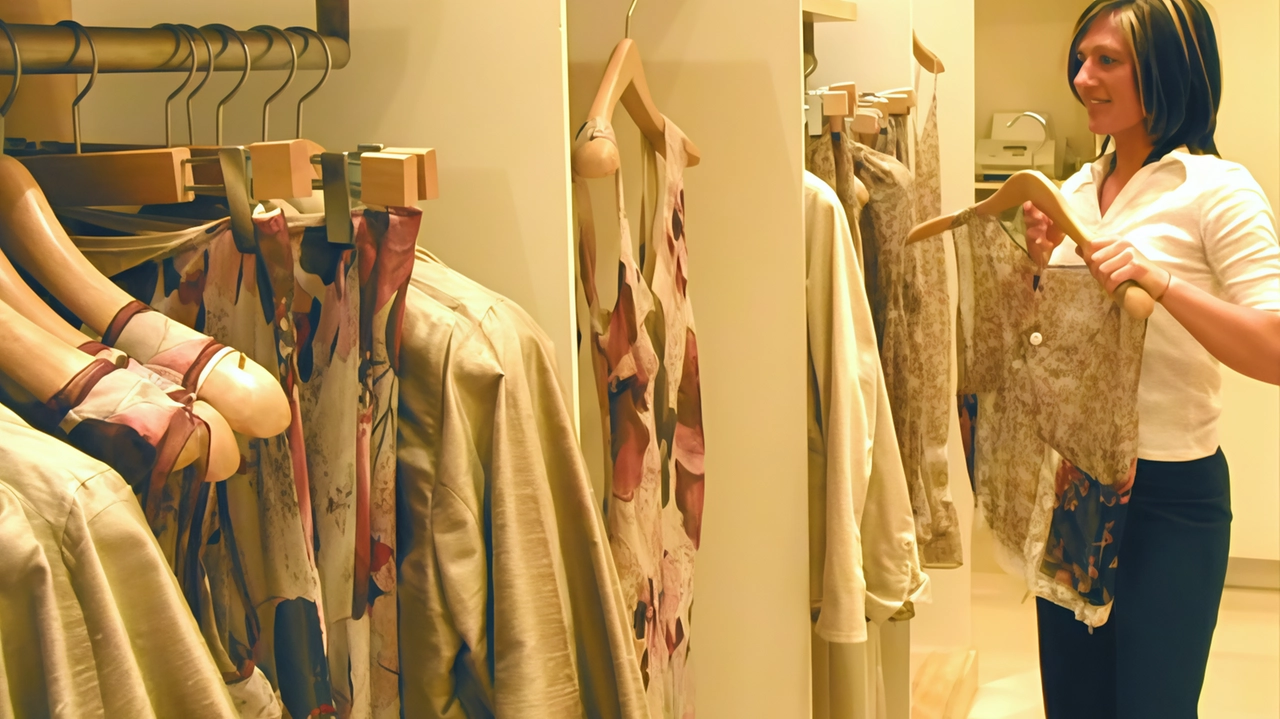 L’interno di un negozio di abbigliamento (foto di archivio)